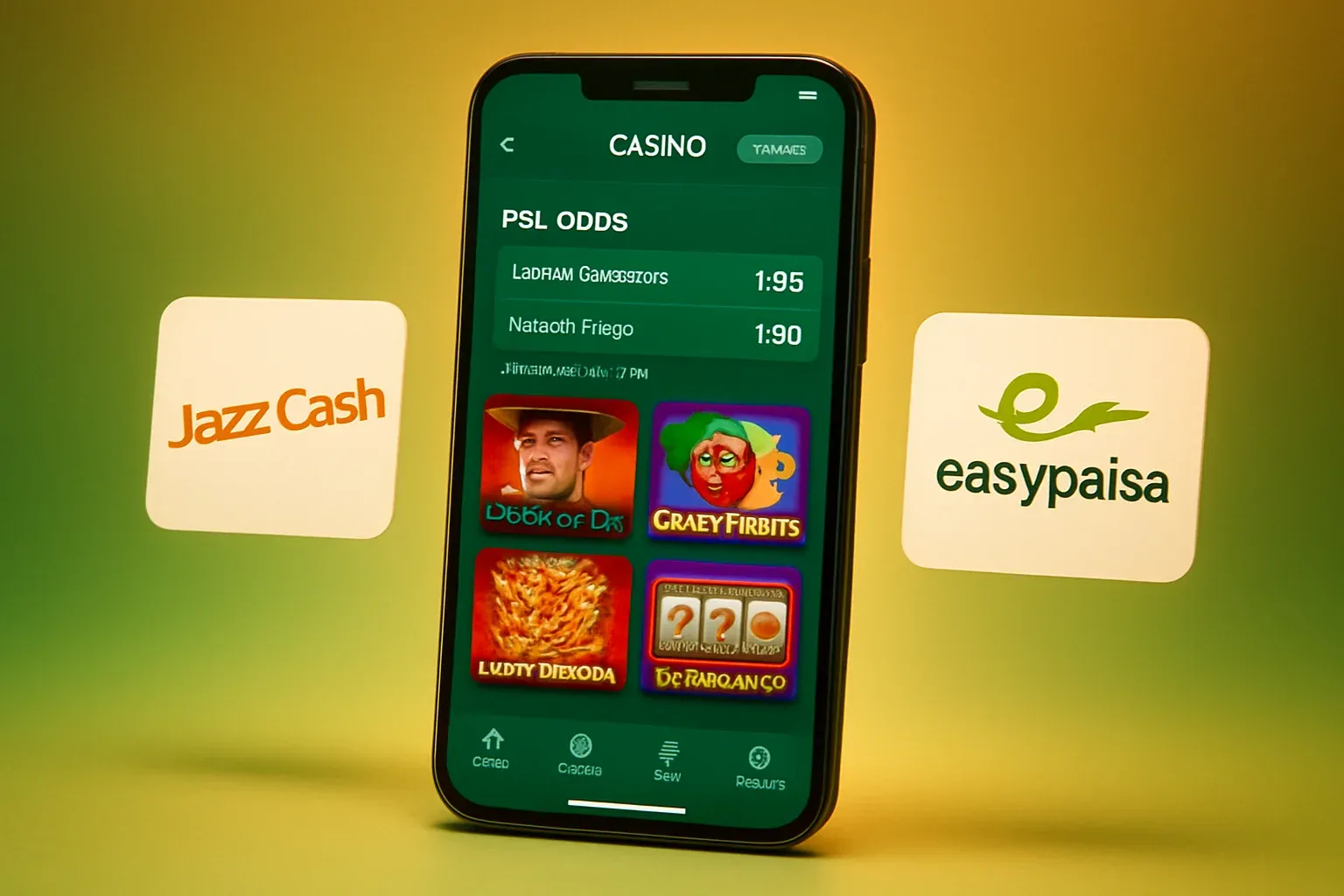 Pakistani casino mobile app with PSL odds, slots, JazzCash and Easypaisa